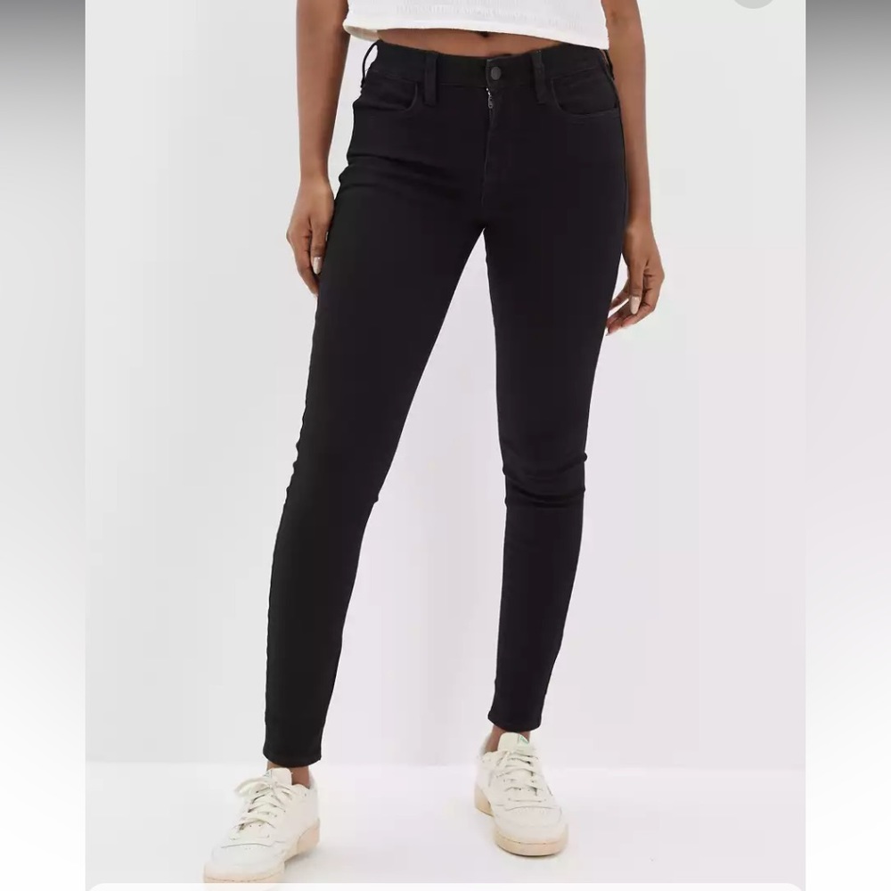 American Eagle Next Level Stretch Black Jeans 8 short